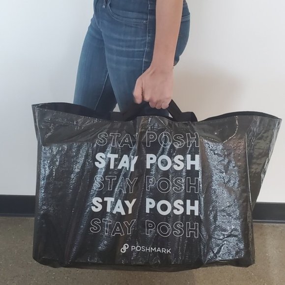 TWO Brand New Poshmark Oversized Double Handle Tote bags - Picture 13 of 14